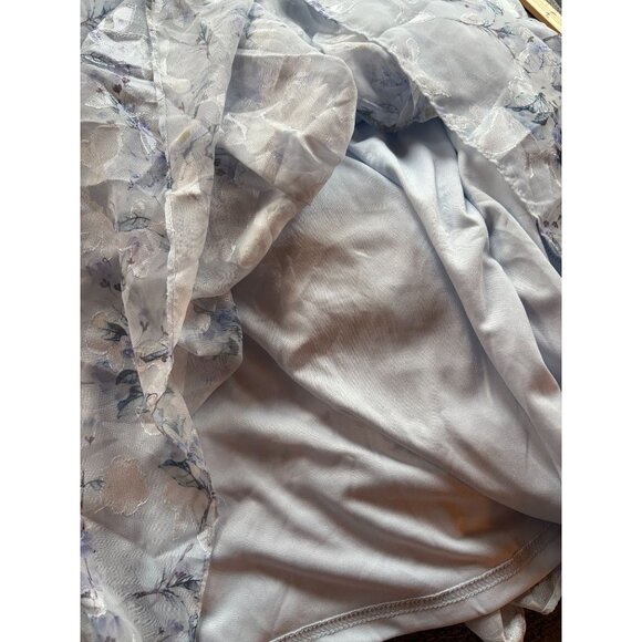 Lulus XXL Tiered Floral Maxi Dress White & Blue NWT - Picture 13 of 14